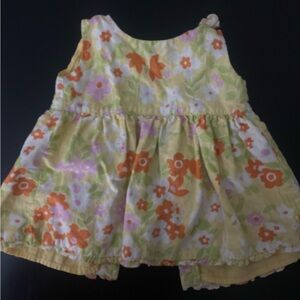 GAP Baby Floral Dress - Yellow and Green